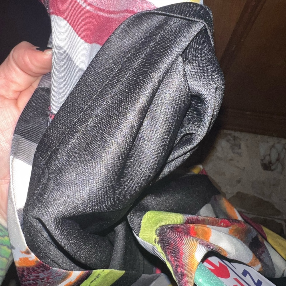 Ellen Tracy multicolored sleeveless v-neck dress with ties - Picture 5 of 8